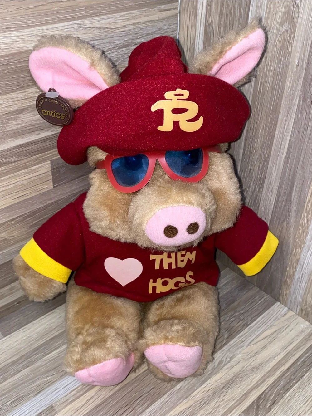 Vintage 1980s Plush NFL Football WASHINGTON REDSKINS Them Hogs Mascot NWT Antics